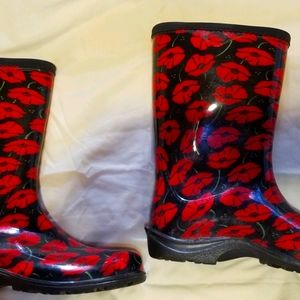 Sloggers Red Poppy Boots Size 7